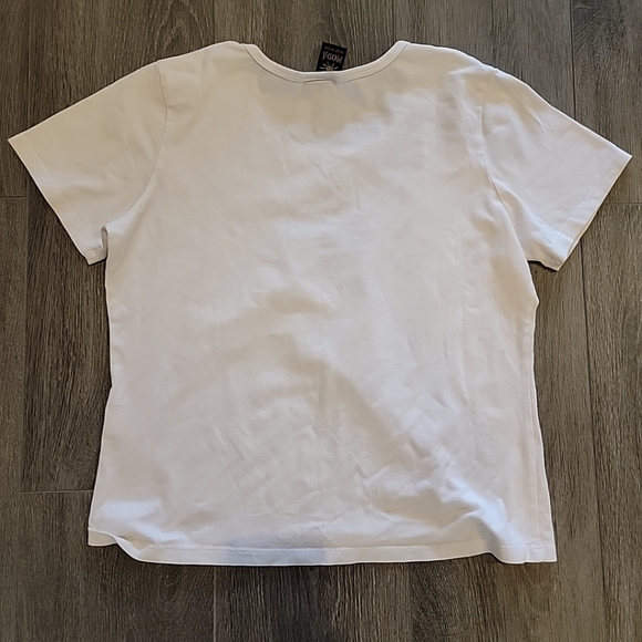 Sun Moda Medium Embroidered Short Sleeve Scoop Neck Shirt - Picture 4 of 4